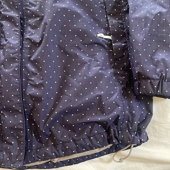 The North Face Dark Blue Polka Dot Raincoat - Picture 3 of 6